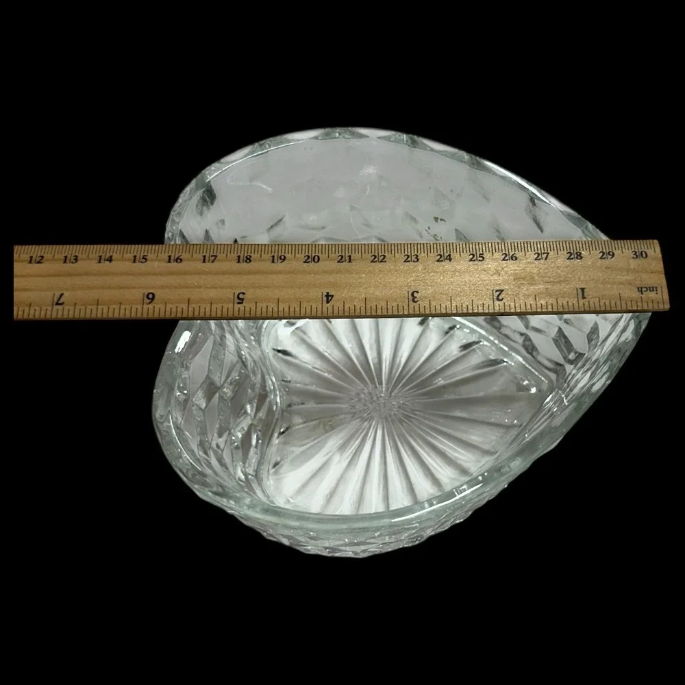 Homco Glass Heart‎ Box Fostoria Whitehall Colony Cubist Candy Trinket Lid VTG